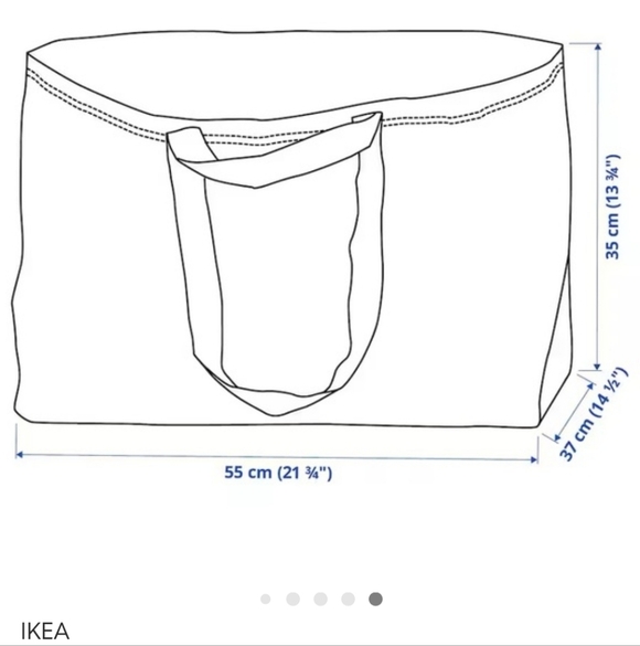 IKEA FRAKTA (2) OVERSIZED BLUE SHOPPING/LAUNDRY TOTE BAGS - Picture 7 of 7